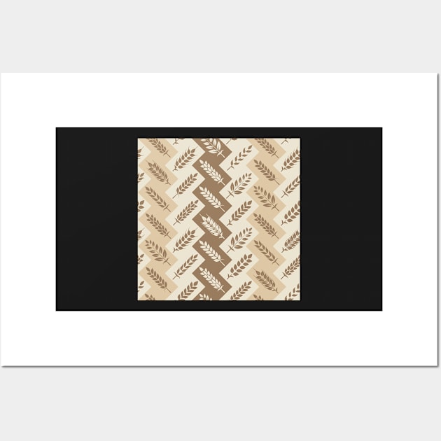 Wheat Chevrons 1 Wall Art by implexity